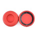 Geekria QuickFit Protein Leather Replacement Ear Pads for Monster B Pro Detox Headphones Earpads, Headset Ear Cushion Repair Parts (Red)