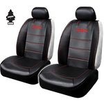 Plasticolor GMC Logo Sideless Car Truck Seat Covers 3-Pieces Sideless Design Deluxe Version Bundle with Air Freshener