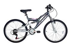 Basis Vogue Junior Girls Full Suspension Mountain Bike, 24" Wheel - Grey