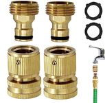 4 Sets Garden Hose Quick Connect，3/