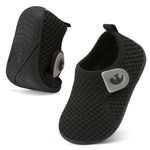 JOINFREE Baby Girls Shoes Boys Sneakers Barefoot Infant First Walking Shoe Sports Sneaker Black 12-18 Month Infant