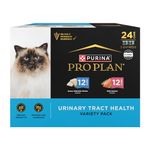 Purina Pro Plan Urinary Tract Cat Food, Wet Cat Food Variety Pack, Ocean Whitefish and Salmon Entrees - (24) 3 oz. Cans