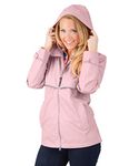 Charles River Apparel Women's New Englander Waterproof Rain Jacket, Pink Reflective, Medium