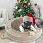 AUOON Cat Scratcher Toy, Cat Toy, Scratch pad,Scratching Toy,Post Pad Interactive Training Exercise Mouse Play Toy with Ball (Milk Shake)