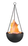 Aspen Creative 61168-02-1, Hanging Fire Flame Light Prop for Halloween, Christmas and Party Decor Black