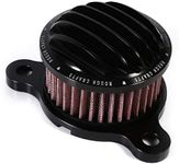 Motorcycle Air Filter Intake Filter System Kit for Sportster XL883 XL1200 2004-2015 (Black)