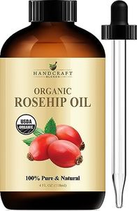 Handcraft Blends Organic Rosehip Oil - 4 Fl Oz - 100% Pure and Natural - Premium Grade Oil for Face, Skin and Hair - Protect and Nourish - Carrier Oil