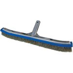 SPIRYFI Swimming Pool 18" Algae Cleaner Brush with Aluminium Handle and Stainless Steel Bristle Suit