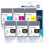 LCL PFI-120 PFI120 130ml Ink Cartridge Replacement for Canon PFI-120MBK PFI-120BK PFI-120C PFI-120M PFI-120Y for Canon ImagePROGRAF TM-200 TM-205 TM-300 TM-305 Printer (6 Pack 2MBK+KCMY)