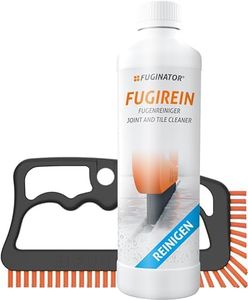 FUGINATOR® Grout Brush Grey/Orange with Grout Cleaner 250 ml - Grout Cleaning Set - Brush for Grout Cleaning in Bathroom, Kitchen and Household