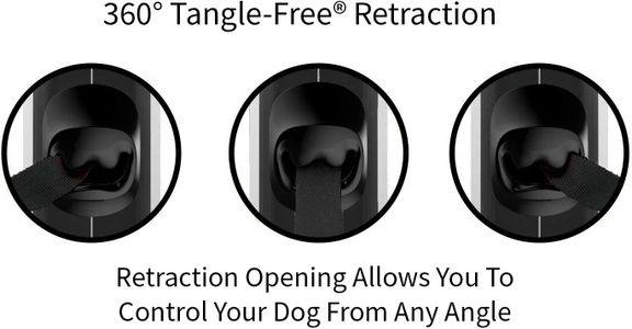 TUG Retractable Dog Lead, Medium, Black – Durable Pet Leash