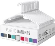 Plastic Hangers 50 Pack White - Clo