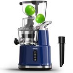 SiFENE Cold Press Juicer Machines, Big Mouth 83mm Opening Whole Slow Masticating Juicer, Easy-Clean Juice Extractor Maker For Full-Bodied Fruit & Veg Juice, High Yield, Non-BPA, Blue