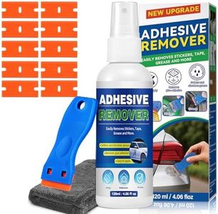 Adhesive Remover, 4.06 Oz Glue Remover with Plastic Razor Blade Scraper, Sticker Remover for Cars, Windows, Floor – Rapidly Removes Labels, Stickers, Glue, Tape, Gum, Wax