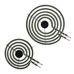 LXun Upgraded MP22YA 2 Pack Electric Range Burner Element Unit Set, 1 x MP21YA 8" and 1 x MP15YA 6" Stove Burners Replacement for Kenmore, Hardwick, Maytag, Norge Whirlpool Electric Range Stove