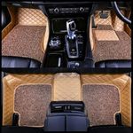 7D Premium Leatherette Car Foot Mat for Honda CRV Model (2008-2014)| Imparts Luxurious & Elegant Look | 100% Waterproof and Dust Proof | Custom Fitted Car Floor Tray Mat - Full Beige