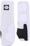 Sports Medicine Horse Boots,Nesfanchu Protective Boot for Horses,Protection & Shock Absorber,Suitable for Jump Training & Trails,2 Pack Breathable Material Design (White, Large)