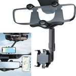 CELLMASTER DriveEase Multifunctional Car Mirror Mobile Holder – Versatile Rear View Mirror Mount for Vlogging & Navigation