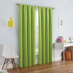 Eclipse Kids Kendall Blackout Thermal Curtain Panel,Lime,63-Inch