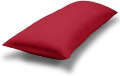 Bare Home Microfiber Body Pillow Cover - Ultra Soft - Cooling Body Pillow Case - Double Brushed - Body Pillowcase with Zipper Closure - Easy Care (21"x54" Body Pillow Cover, Red)