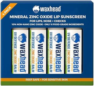 Waxhead Zinc Oxide Lip Balm SPF – Lip Sunscreen Chapstick with Non Nano Zinc Oxide, Mineral Sun Protection for Sensitive Skin, Kids & Adults, Reef-Safe (Mint 4 Pack)