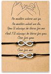 MANVEN Pinky Promise Bracelet Mother Daughter Friendship Couple Long Distance Infinity Matching Bracelet for Sister Best Friend friend friend(Ver.2)