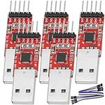 AZDelivery 5 x CP2102 HW-598 USB to TTL 5PIN Serial Converter Adapter Module Downloader 3.3V 5V UART STC with Jumper Wire Cable compatible with Arduino Including E-Book!