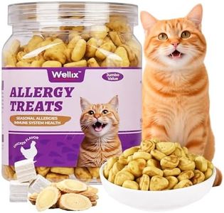 Wellix 13.5oz Cat Treats for Allergy Relief - Support Seasonal Allergies Immune System - Health Cat Treats for Indoor Cats Training Biscuits - Chicken Flavor Crunchy Kitten Snacks
