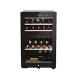 Haier HWS42GDAU1 Freestanding Wine Cooler, 1 door, 42 Bottles, 82cm Tall, Black [Energy Class G]