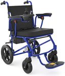 RehabRolls Lightweight Foldable Electric Wheelchairs for Adults, Intelligent Power Wheelchairs Motorized Wheelchair, Airline Approved - 12mi, Blue