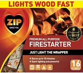 Zip 100537048 All Purpose Firestarter Cubes 16 Count, White Label