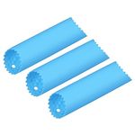 uxcell 3Pcs Garlic Peeler, Silicone Garlic Roller Tube Vegetable Skin Remover for Kitchen Peeling Tool Supplies, Blue