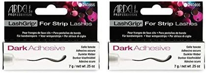 Ardell Lashgrip Eyelash Adhesive for Strip Lashes – Dark, Waterproof, Eye Lash Glue Long-Lasting, 0.25 oz, 2-Pack