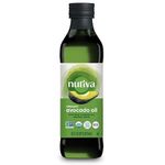 Nutiva Organic Steam-Refined Avocado Oil, 100% Pure, 16 Fl Oz, USDA Organic, Non GMO, Whole 30 Approved, Keto, Paleo, High-Heat Oil with Neutral Flavor and Aroma for Cooking & Frying