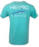 Heybo Saltwater Fishing SS T-Shirt, Saltwater Life T-Shirt, Seafoam, Small