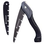 SYEONKOS Saw, Folding Saw, Folding Pruning Saw, Woodworking Tools, SK5 Steel Folding Hand Saw with Secure Lock, Saw for Garden or Tree Pruning, Camping, Woodworking