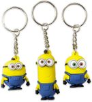 GIMSS Despicable Me/Minions The Rise of Gru 3 Piece 3D Key Chain Set 3 Pack, yellow, 3cm