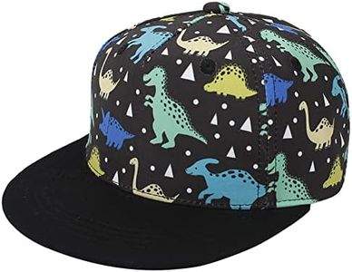 Malaxlx Baby Baseball Cap Dinosaur Black Infant Summer Sun Hat Adjustable Trucker Hats Toddler Snapback Baseball Cap Visor Cap for 6-24 Months Boys Girls