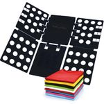 Shirt Clothes Folding Board,Sturdy Durable Black Laundry Folder Folding Board Helper Tool，Simple Operate and Fast Foldable Wrinkle Free Shirt Folding Board for Adults and Kids