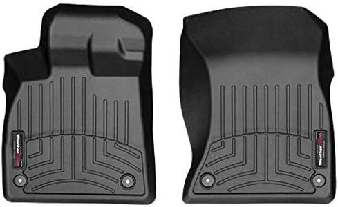 WeatherTech Passgenaue Auto Fußmatten Kompatibel mit Audi Q5 / SQ5 2°Gen (Notes) 2017-23 | Schwarz|1. Reihe