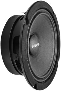Prv Audio 6Mr200A-4 6" Midrange Speakers - 4 Ohms Mid Range Speaker 100 Watts Rms Power, 200 Watts Continuous Power Alto Series Loudspeaker(Single) - Black, Auxiliary
