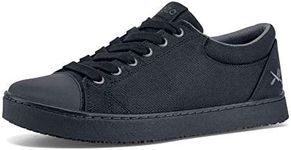 MOZO Men’s Slip Resistant Canvas Grind Work Sneakers, Black, 13