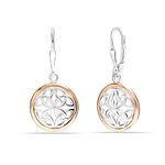 Amazon Brand - Nora Nico 925 Sterling Silver BIS Hallmarked Jewelry Two-Tone Celtic-Knot Drop Dangle Earrings for Women