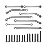 GTHELE High Clearance 4 Links Set Aluminum Linkage for Traxxas 1/18 TRX4M Upgrade Parts RC Crawler Car (Titanium)