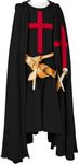 SUNLEXA Medieval Tunic Knight Halloween Costume Hooded Cloak Renaissance Cosplay Costumes SCA (S-6XL)