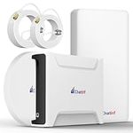 Chatinf Cell Phone Signal Booster with Built-in Antenna | Home Office RV Basement | All Canadian Carriers Support Bell, Rogers, Telus & More | ISED Approved (50ft White Cable)