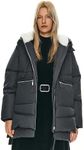 Orolay Women's Thickened Down Jacket Darkgray X-Large