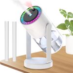 Lichamp Humidifiers 280ML Humidifier for Bedroom,Cool Mist Air Humidifier for Home Ultra-Quiet 360° Rotation Easy to Fill & Clean Night Light & Star Projector for Bedroom Children's Room Office Car