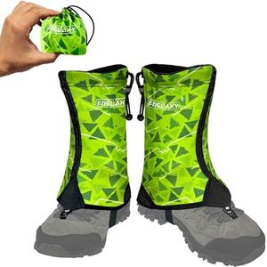 Frelaxy Ultralight Trail Gaiters for Hiking & Running – Breathable, Wear-Resistant Low Shoe Gaiters, Protect Feet from Rocks, Mud, Dust & Debris (Neon Green)