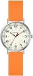 Szaikyri Nurse Watches for Women Medical Professionals, Students with Luminous Easy Read Military Time Dial Unisex Sports Watch Water Resistant (Orange Silver)